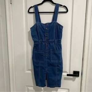 Jean Button Up Pencil Dress